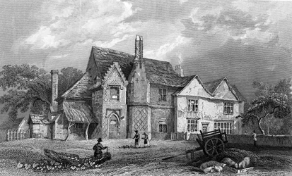 Little Warley Hall, Essex, graveret af Henry Adlard, 1833 (gravering)