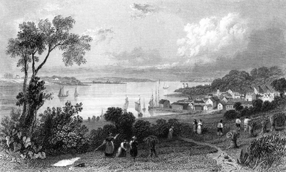 Manningtree, Essex, graveret af Charles Mottram, 1832