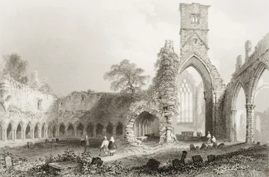 Sligo Abbey, County Sligo, Irland, fra 