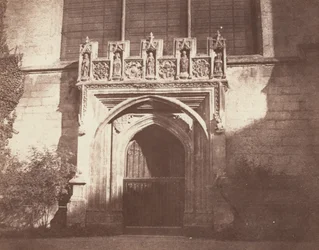 En gammel dør, Magdalen College, Oxford,1843 (foto)