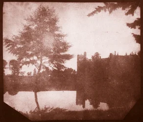 Lacock Abbey i spejling, ca. 1840