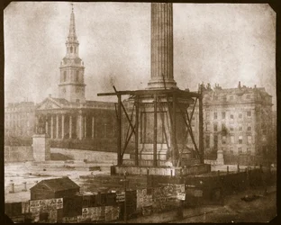 Nelsons søjle under opførelse, ca. 1841 (saltpapirtryk fra kalotypenegativ)