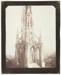 Scott Monument under opførelse, 1844.