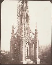 Scott-monumentet før færdiggørelsen, Edinburgh