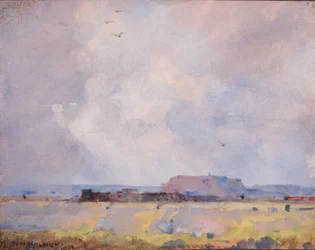 I Plateau Country, med en beboet Pueblo, 1929.