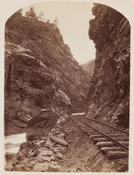 View of a Railroad in the Rockies, ca. 1865 (albumin print fra vådt kollodium negativ)