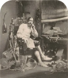 Don Quijote i sit arbejdsværelse,1855, trykt 1857 (foto)