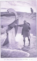 Sir Bors fandt et skib, der ventede på ham