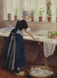 Vaskepigen, 1915 (wc på papir)