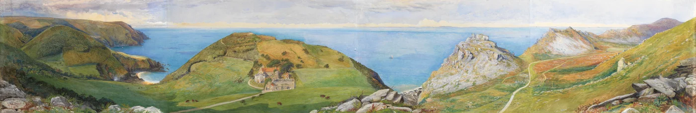 The Valley of the Rocks (wc og gouache forhøjet med hvid)