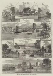 Oxford og Cambridge Boat-Race, udsigt over floden