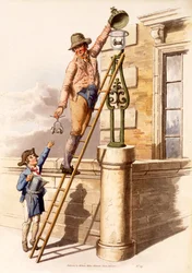 Lommetænder, fra The Costumes of Great Britain, udg. af Henry Miller, 1805 (håndkoloreret tryk)