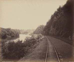 Rockdale Curve, på Lehigh, ca. 1895 (foto)