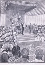 Proklamation af dronningen som suveræn i Indien 1858 e.Kr