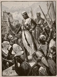 Modtagelse af Richard ved hjemkomsten fra kontinentet, illustration fra 