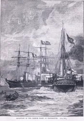 Modtagelse af den franske flåde i Portsmouth 1865 AD