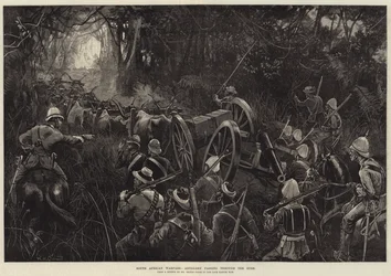 Sydafrikansk krigsførelse, artilleri, der passerer gennem Bush