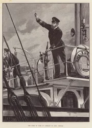 Hertugen af York i spidsen for HMS Thrush