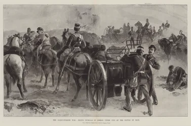 Den græsk-tyrkiske krig, prins Nicholas af Grækenland under beskydning i slaget ved Mati