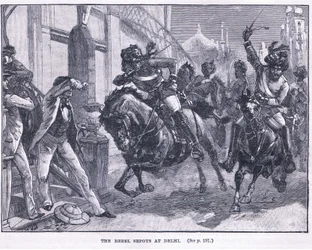 Oprøreren Sepoys i Delhi 1857 e.Kr