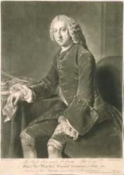 William Pitt, Principal Secretary of State, graveret af Richard Houston (1721-75)