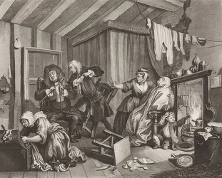 En skøge?S Fremskridt / En hores vej. Blad 5: Død. 1732