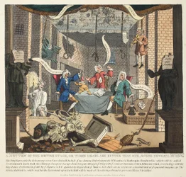 A Just View of the British Stage eller Three Heads are Better than One, 1724, illustration fra 