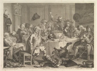 A Midnight Modern Conversation, marts, 1732.