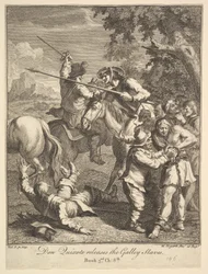 Don Quixote udgiver Galley Slaves Six Illustrations for Don Quixote, 1756 eller senere.
