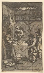 Hudibras besøger Sidrophel Sytten små illustrationer til Samuel Butlers Hudibras..., 1721-26.