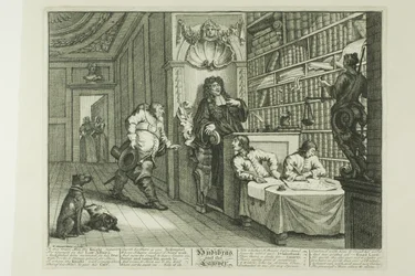 Hudibras og advokaten, planche 12 fra Hudibras