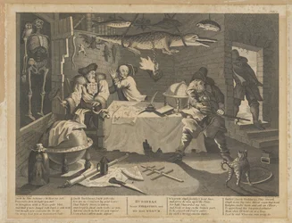 Hudibras slår Sidrophel og hans mand Whacum