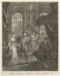 Kong Henrik den Ottende og Anna Bullen, ca. 1728.