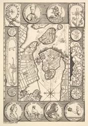 Kort over Stockholm Aubry de La Mottrayes rejser gennem Europa, Asien og ind i del..., 1723-24.