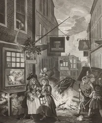 Nat / Nacht. Fra: Dagens fire tider / Die vier Tageszeiten. 1738