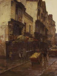 The Cradle of the Wills Tobacco Firm, Mary-le-Port Street, Bristol, ca. 1902 (olie på lærred)