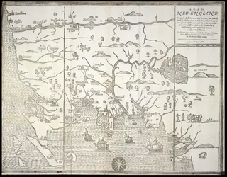 Et kort over New-England, fra 