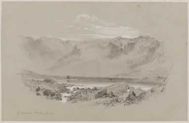Grasmere, Westmorland (kridt og gouache på papir)