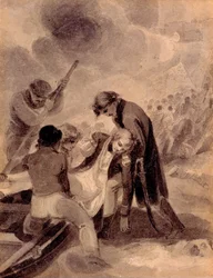 Affair of Teneriffe, 1808 (wc på papir)