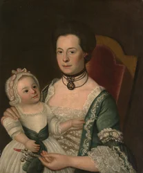 Mrs. Jacob Hurd and Child, ca. 1762. dani