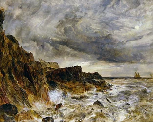Llanddwyn Rocks (olie på lærred)