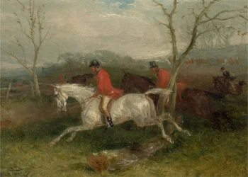 Foxhunting: Coming to a Fence (Full Cry) (olie på møllebræt)