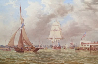 Skibsfart ved indsejlingen til Portsmouth havn
