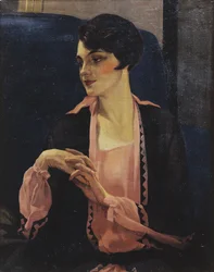 Portræt af en kvinde, halv længde, 1905