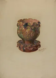 Pa. Tysk Urtepotte og Bakke, ca. 1936.