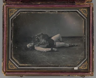 Uden titel portræt af vildtæmmeren Jacob Driesbach med Jaguar, 1850