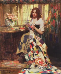 The Patchwork Quilt (olie på lærred)