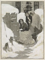 Skitse til en bogillustration.