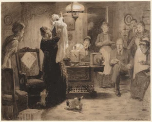 Skitse til illustration "The Stationary Baby"