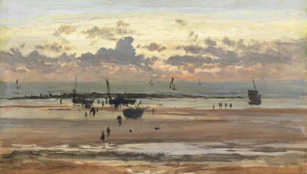Portel Fisher Folk, 1875 (olie på papir lagt på panel)